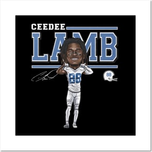 CeeDee Lamb Dallas Cartoon Posters and Art